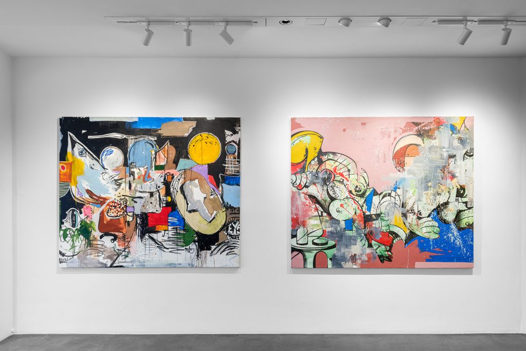 Vue de l’exposition The Beast and The Boy de l'artiste Alec DeMarco à la Galerie Enrico Navarra, Paris, France, 2024