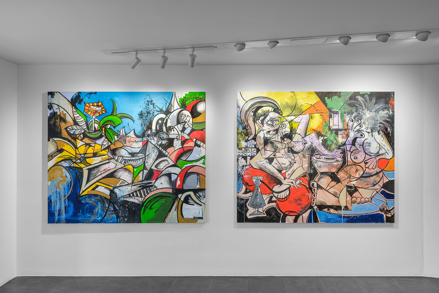 Vue de l’exposition The Beast and The Boy de l'artiste Alec DeMarco à la Galerie Enrico Navarra, Paris, France, 2024