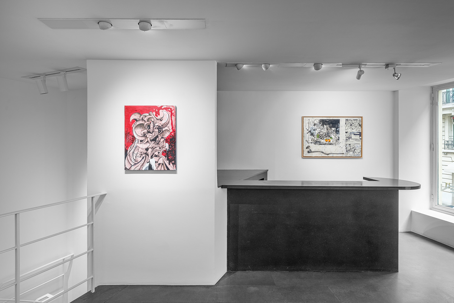 Vue de l’exposition The Beast and The Boy de l'artiste Alec DeMarco à la Galerie Enrico Navarra, Paris, France, 2024