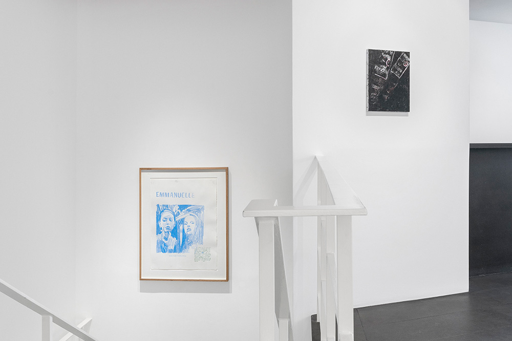 Vue de l’exposition Under the Palm Trees de l'artiste Enoc Pérez à la Galerie Enrico Navarra, Paris, France, 2023