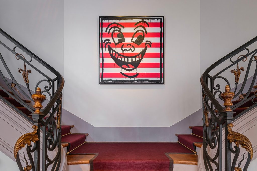 Vue de l’exposition Keith Haring Techno-Primitive Iconography à la Galerie Gradiva, Paris, France, 2024