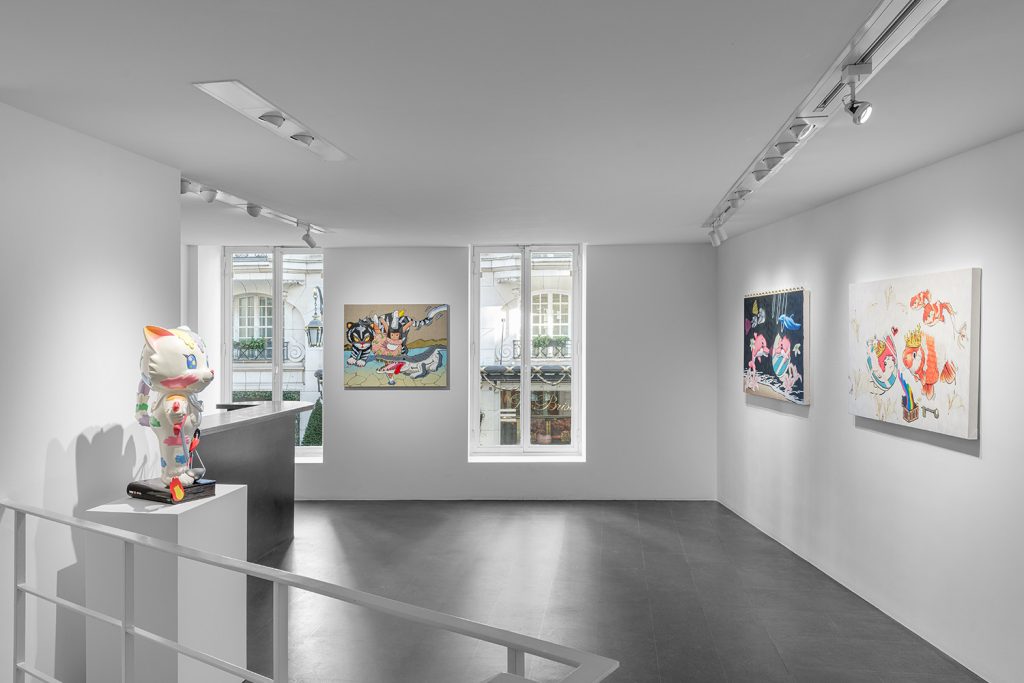 Vue de l’exposition Le Mont Never-Rest de l'artiste Yuree Kensaku à la Galerie Enrico Navarra, Paris, 2025